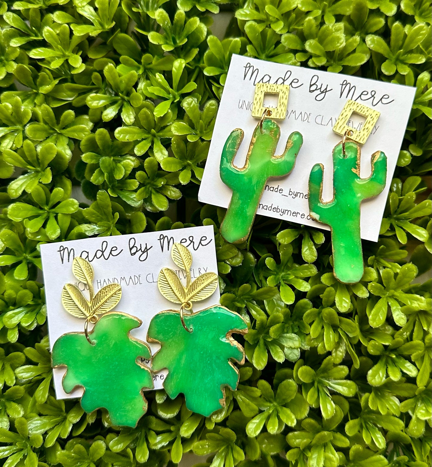 Tropical Vibes marbled dangles