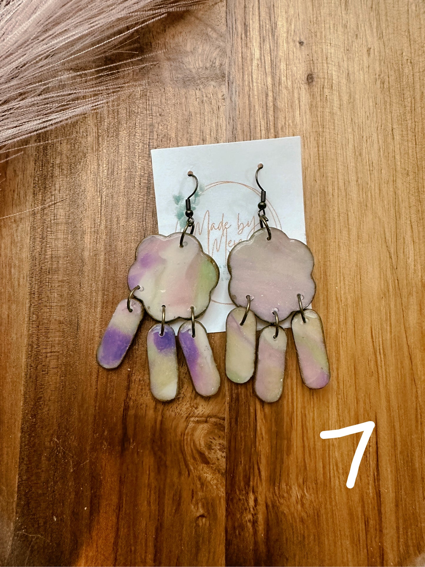 Mardi Gras ππ Marbled Dangles