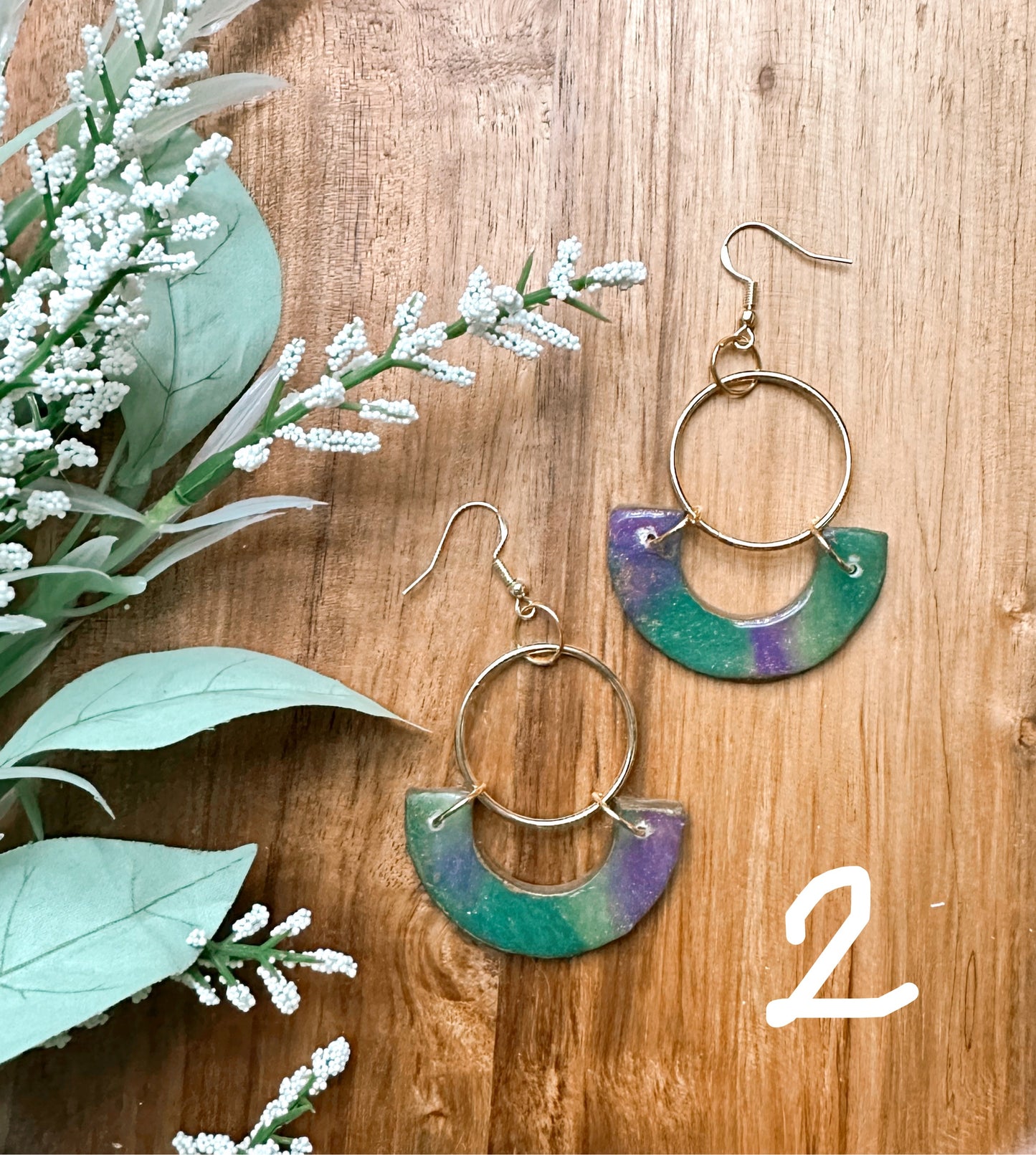 Mardi Gras ππ Marbled Dangles