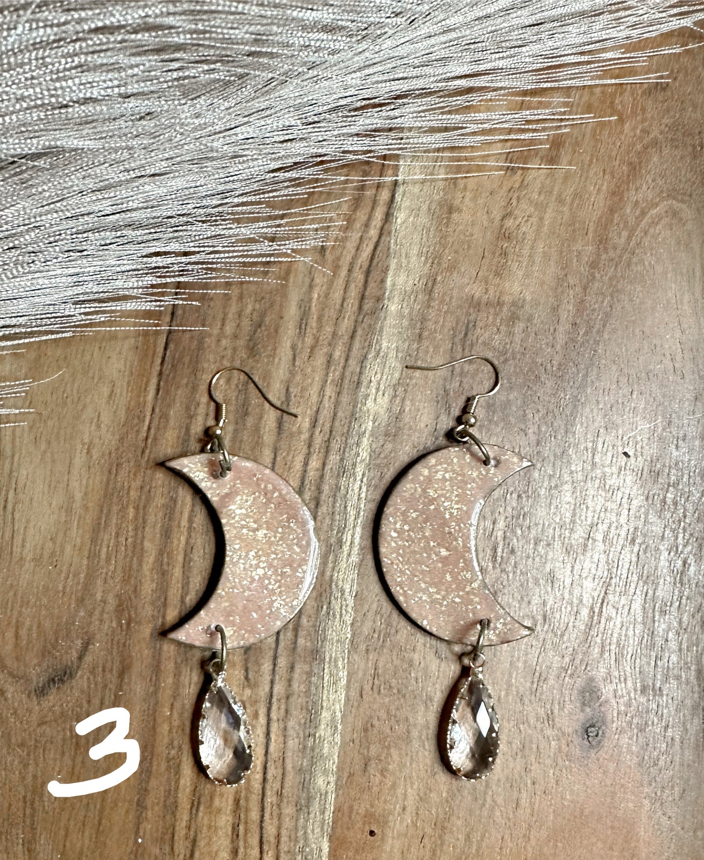Rose Gold marbled dangles