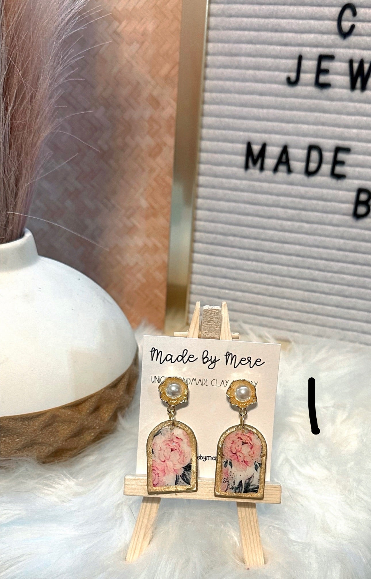 Floral wallpaper vibe dangles