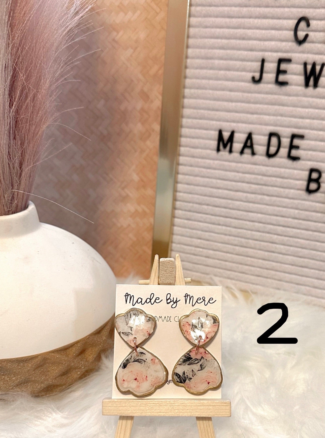 Floral wallpaper vibe dangles