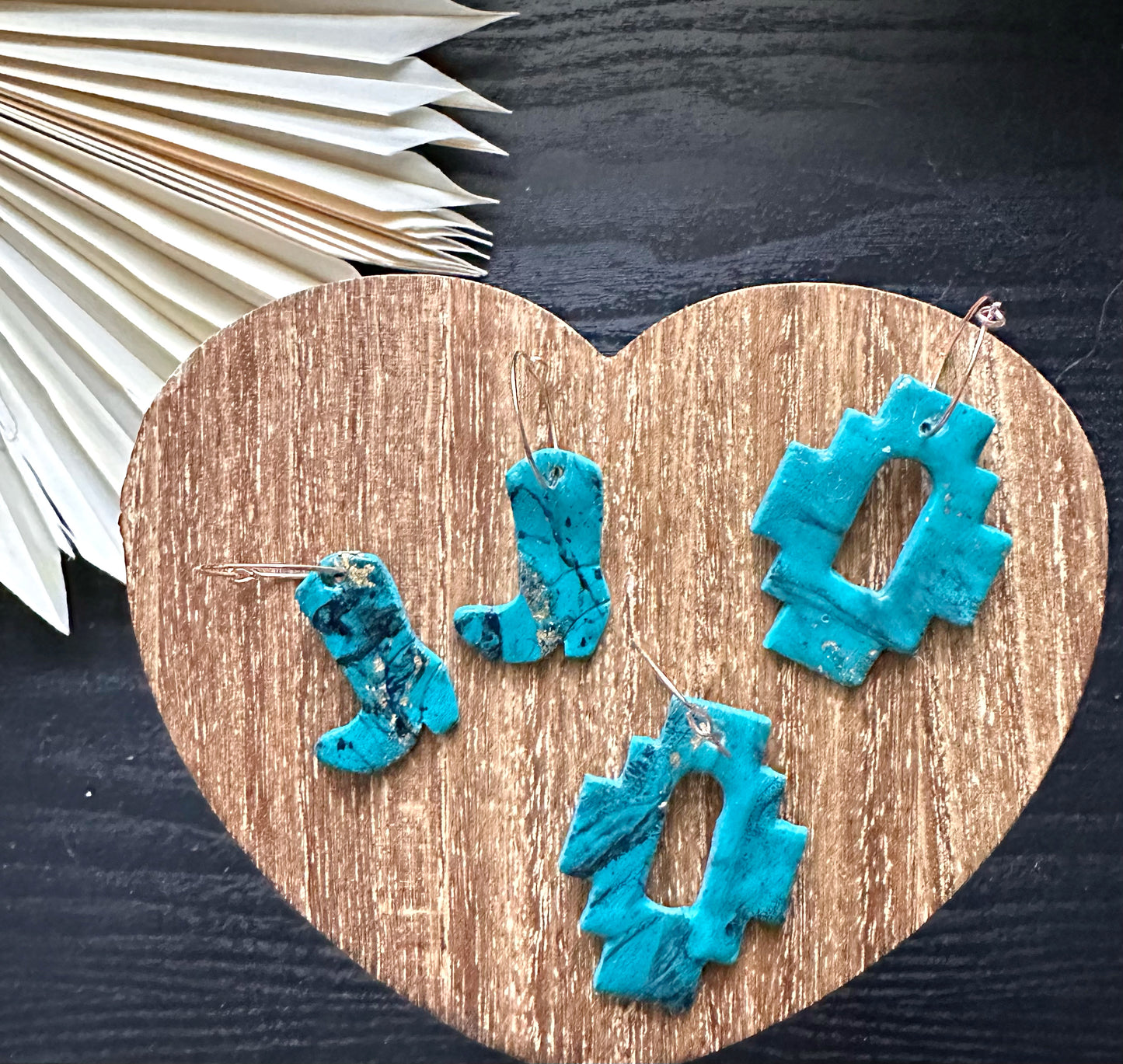 Turquoise Western style dangle