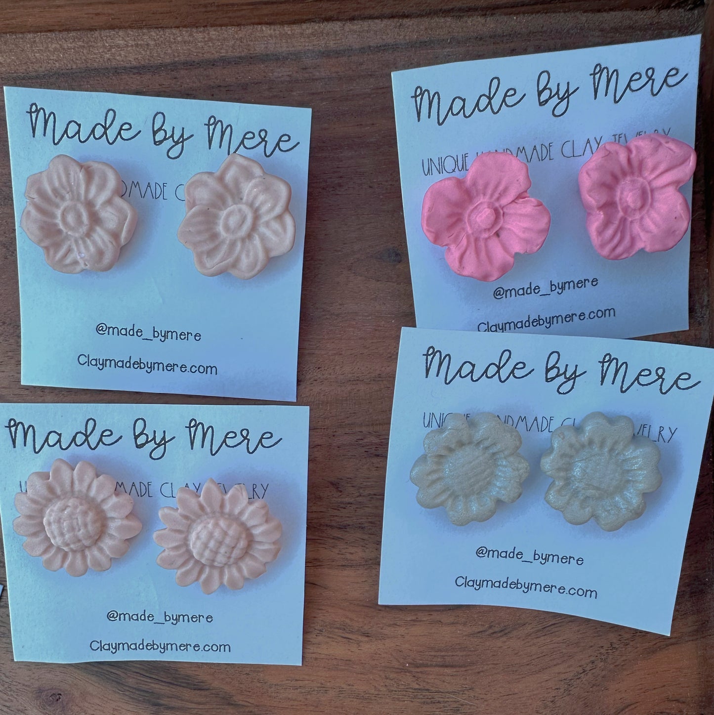 Large flower studs