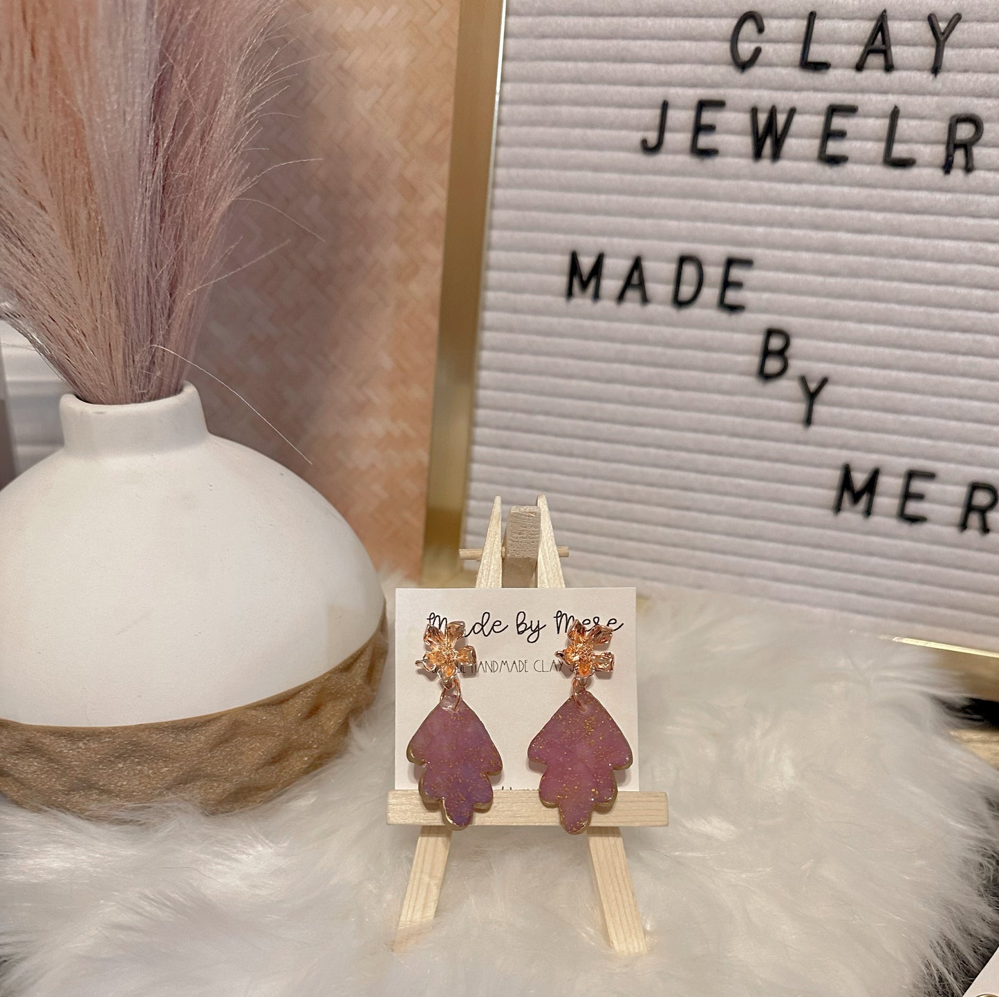 Purple + Gold vibes dangles