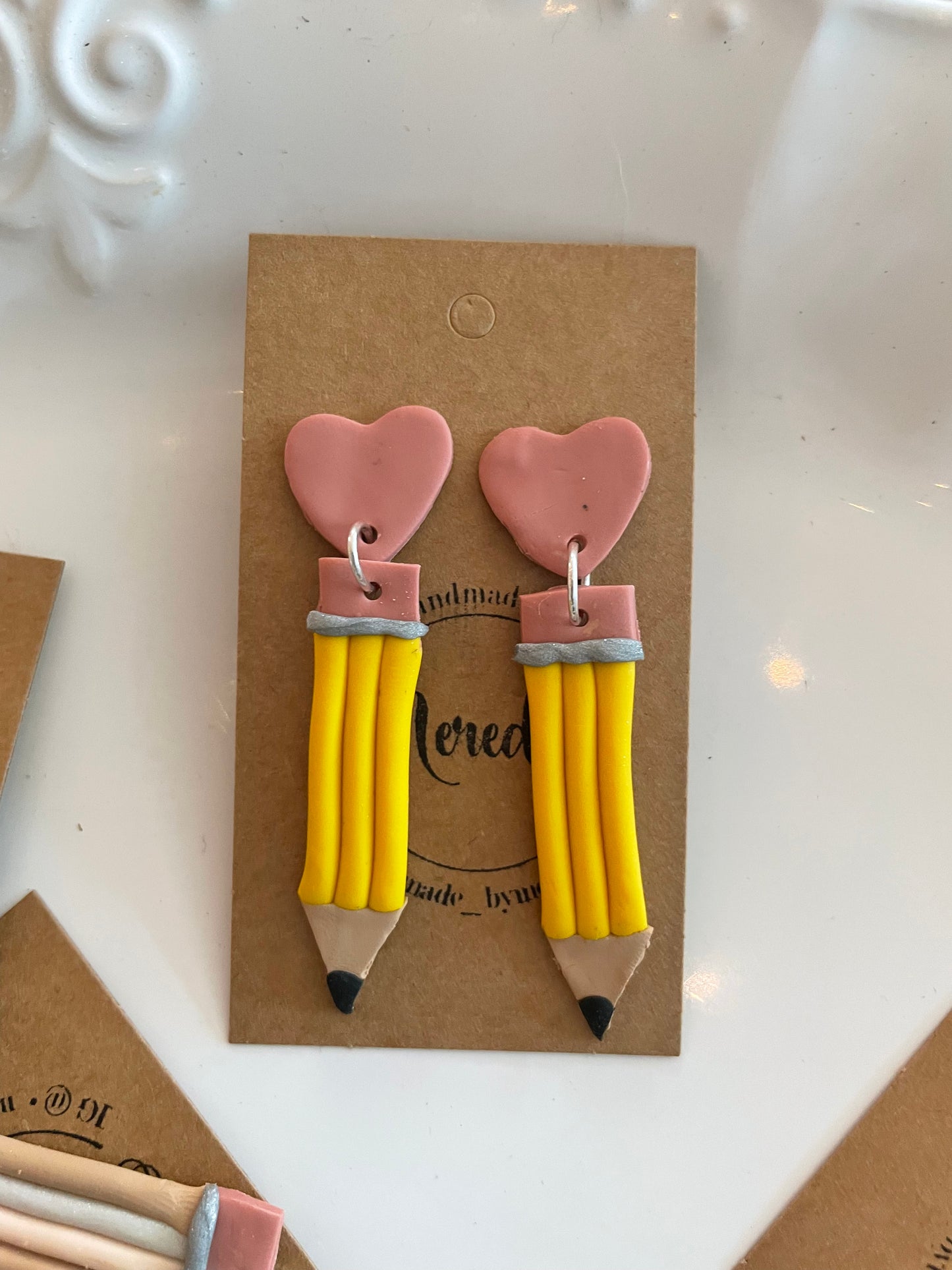 Pencil clay dangles