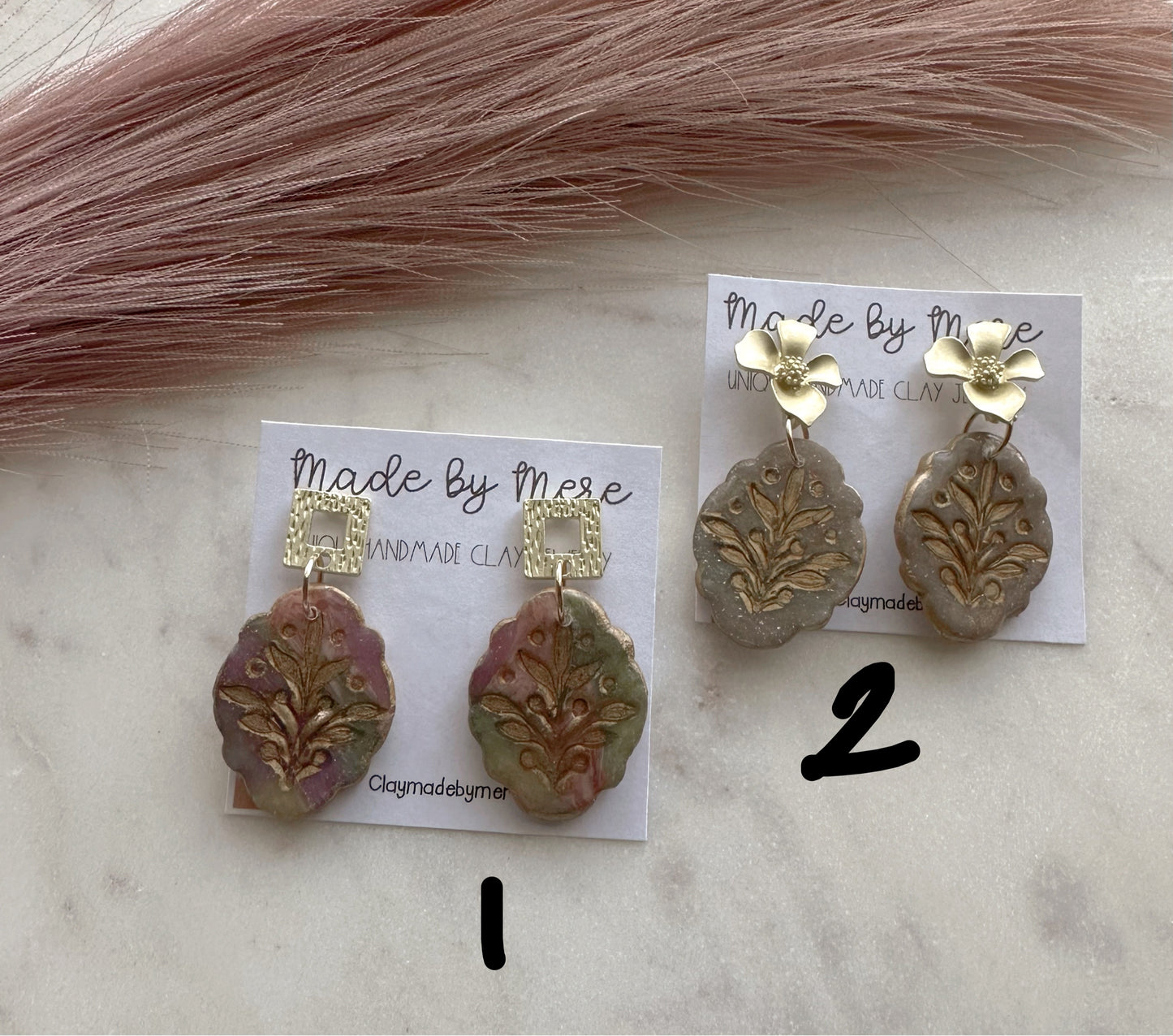 Marbled rainbow dangles #2