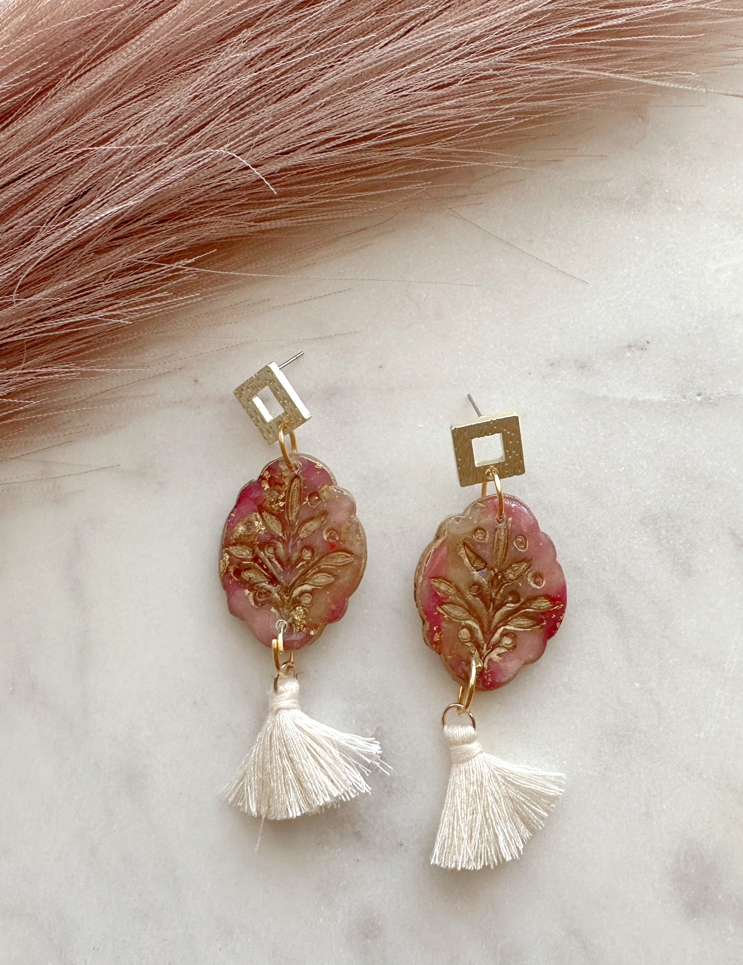 Fancy vibes marbled dangles