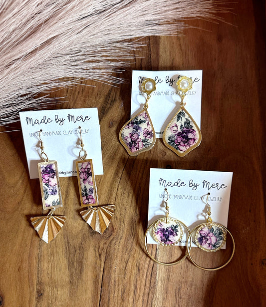 Floral Wallpaper vibes dangles #2