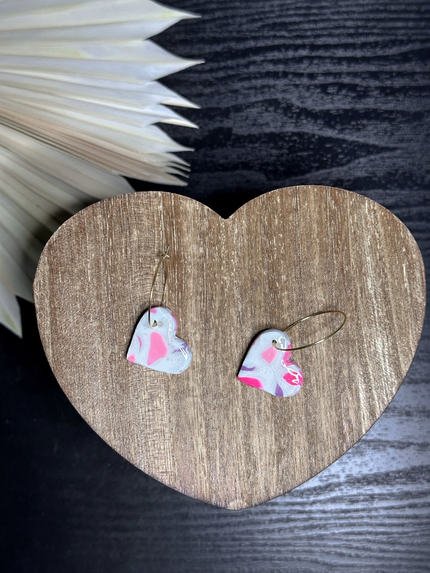Small Confetti heart dangles