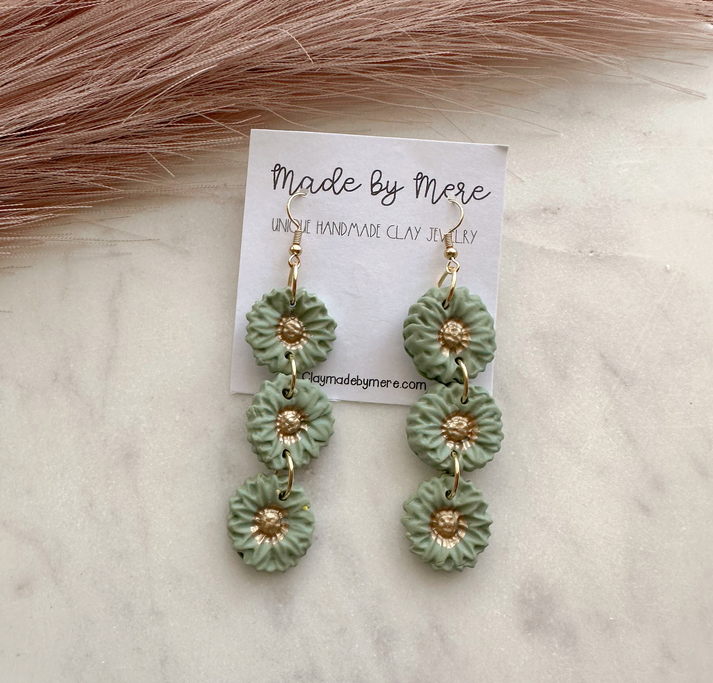 Spring vibes trio flowers dangles