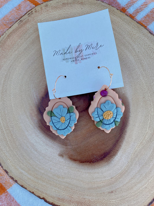 Beige Blue Floral Vibes