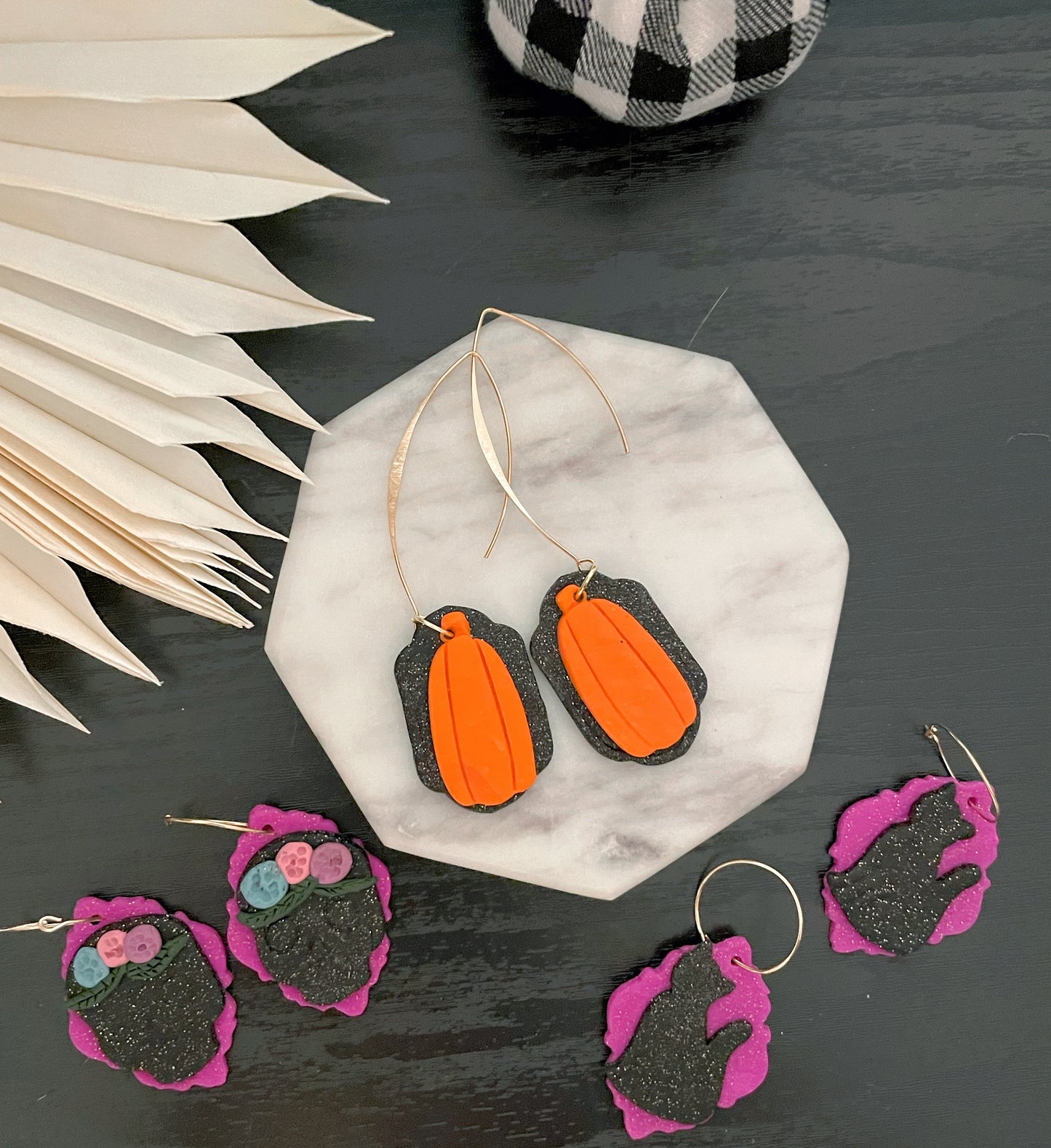 Halloween clay dangles