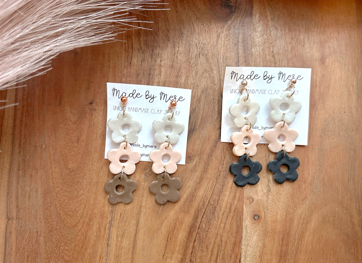 Triple flower power vibes dangles