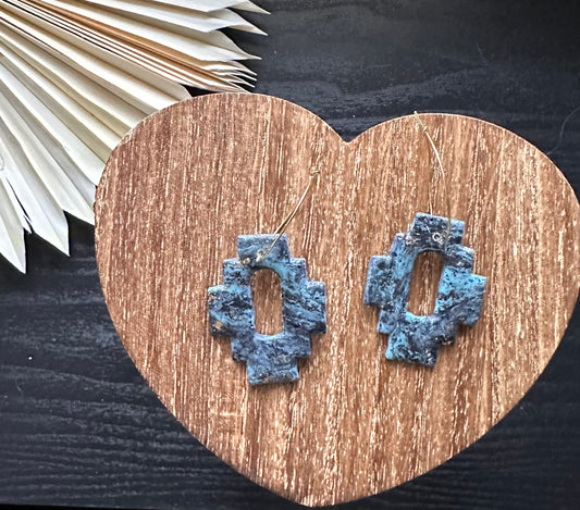 Marbled Teal Western Dangles #3