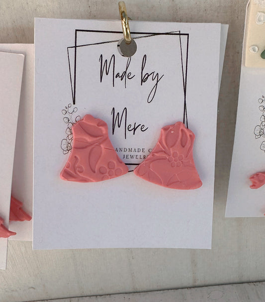 Bells with holly embossed studs