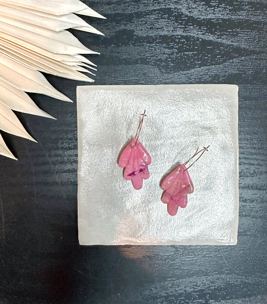 Pink marbled dangles #2