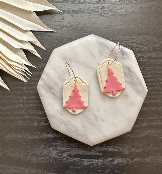 Ivory with Shiny Pink dangles