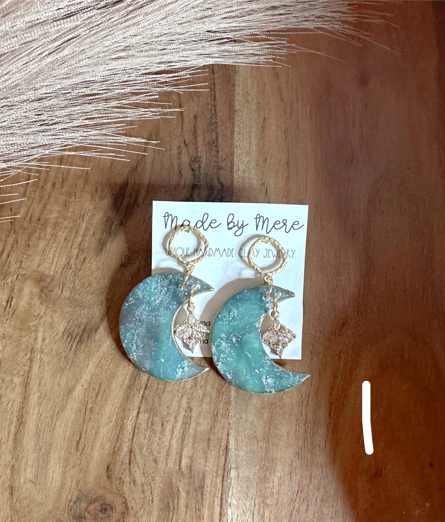 Celestial marbled vibes dangles