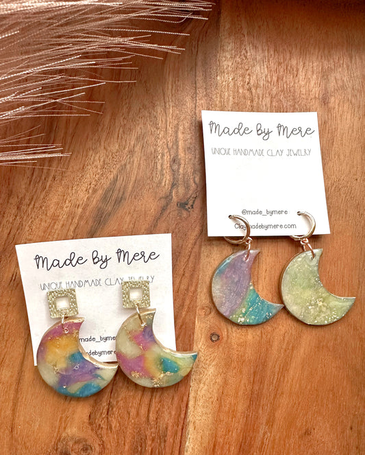 Rainbow and beyond 🌙✨ vibes dangles
