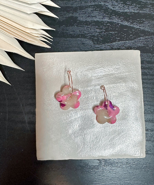 Small Flower Marbled dangles
