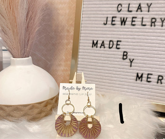 Purple + Gold vibes dangles