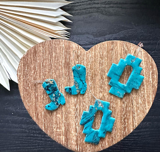 Turquoise Western style dangle