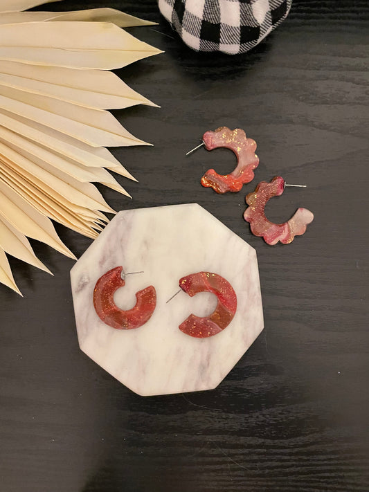 Red marble hoops