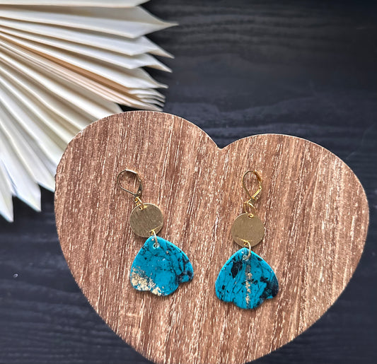 Marbled Turquoise Dangle #3