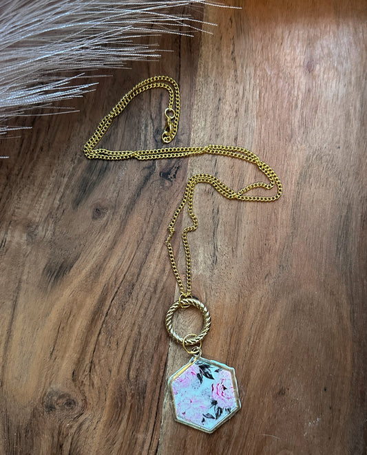 Floral wallpaper vibes necklace