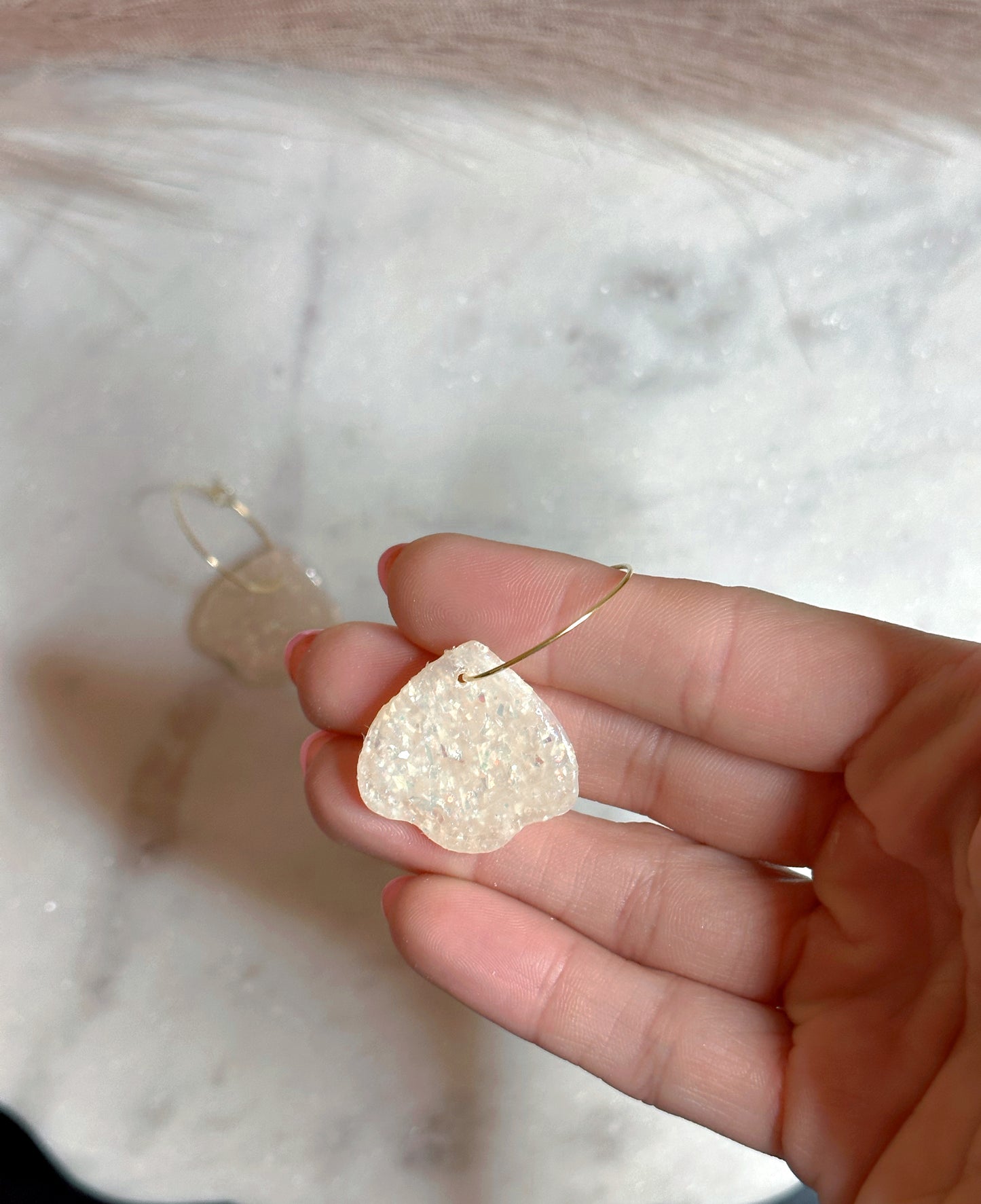 Opal Glitter Dangles